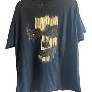 Travis Scott Black and Gold Abstract Tee